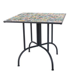 Tavolino Quadrato Mosaico FLOWER